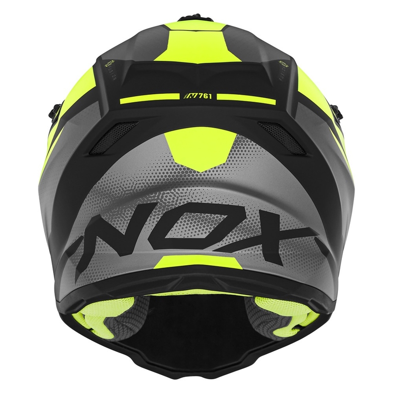 Dječja kaciga za motocross NOX N761 MX fluo žuto-crno-siva