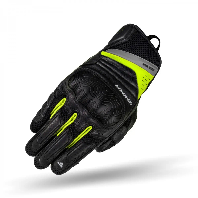 Crno-fluo žute motociklističke rukavice Shima Rush