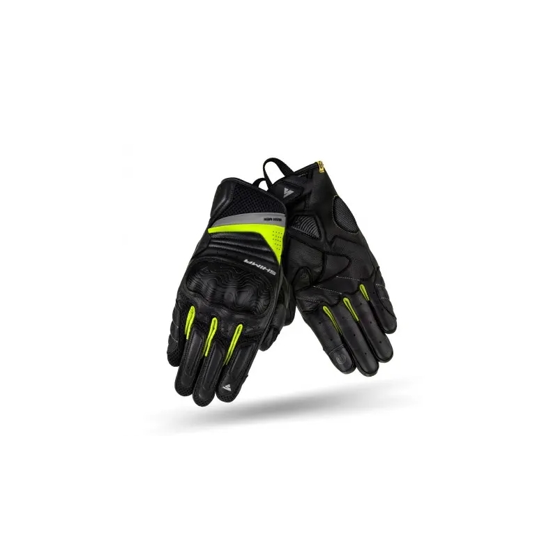 Crno-fluo žute motociklističke rukavice Shima Rush