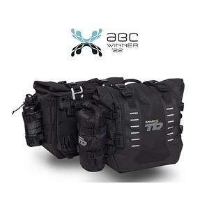 Complete set of SHAD TERRA TR40 adventure saddlebags and SHAD TERRA aluminium 48L topcase, including mounting kit SHAD YAMAHA Tenere 700 XTZ690