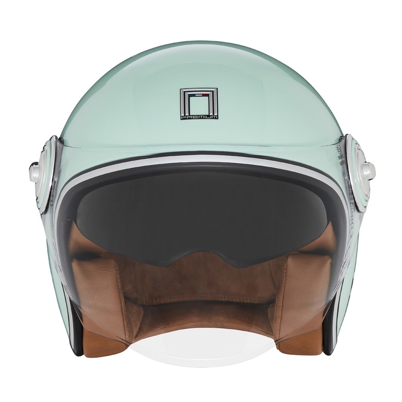 NOX PREMIUM Heritage otvorena motociklistička kaciga pastelno zelene boje