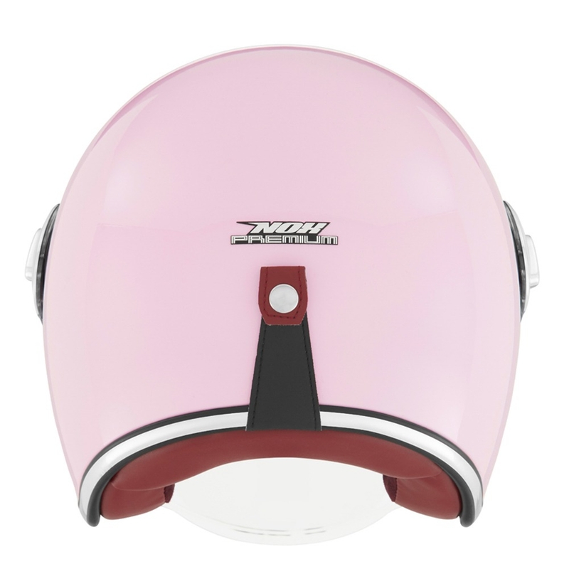 Otvorena motociklistička kaciga NOX PREMIUM Heritage pastelno roza