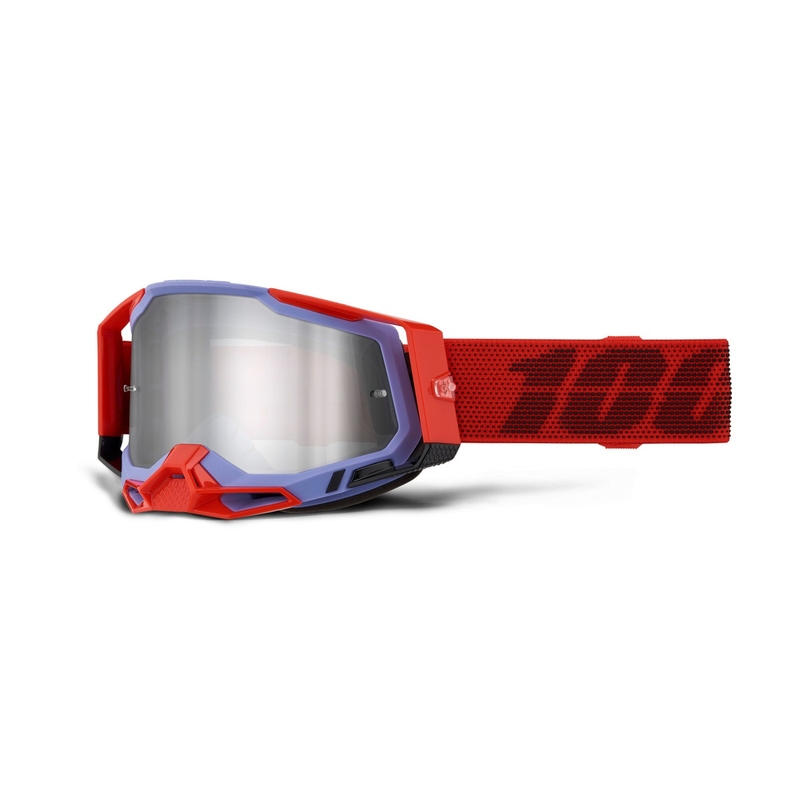 Naočale za motocross 100% RACECRAFT 2 Cleat srebrni pleksiglas