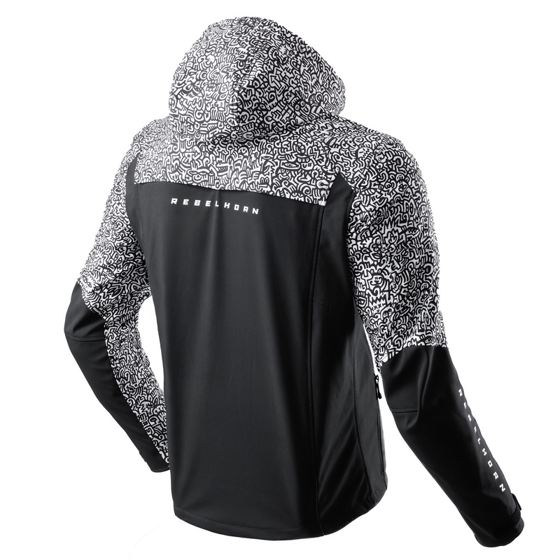 Rebelhorn Slash Noriaki softshell motoristička jakna crno-bijela