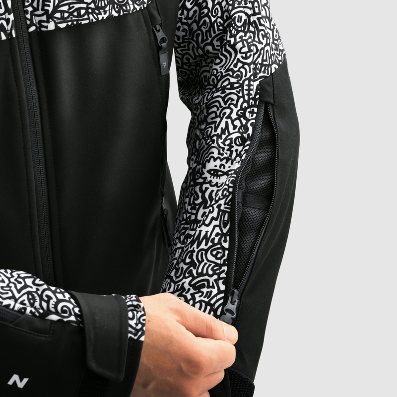 Rebelhorn Slash Noriaki softshell motoristička jakna crno-bijela