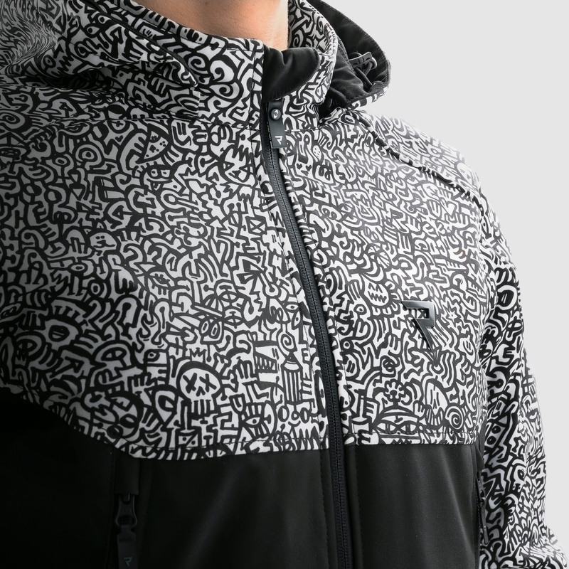 Rebelhorn Slash Noriaki softshell motoristička jakna crno-bijela
