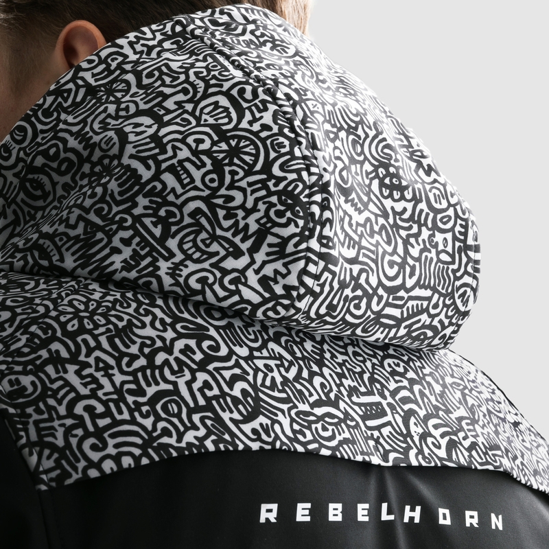 Rebelhorn Slash Noriaki softshell motoristička jakna crno-bijela