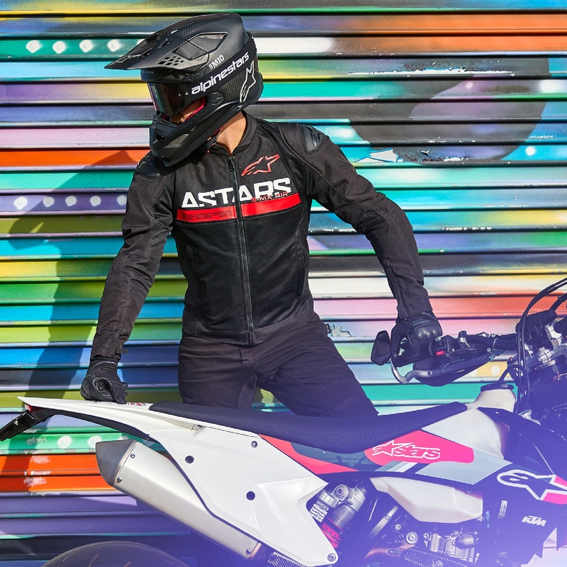 Alpinestars SMX Air motociklistička jakna crno-fluo crvena