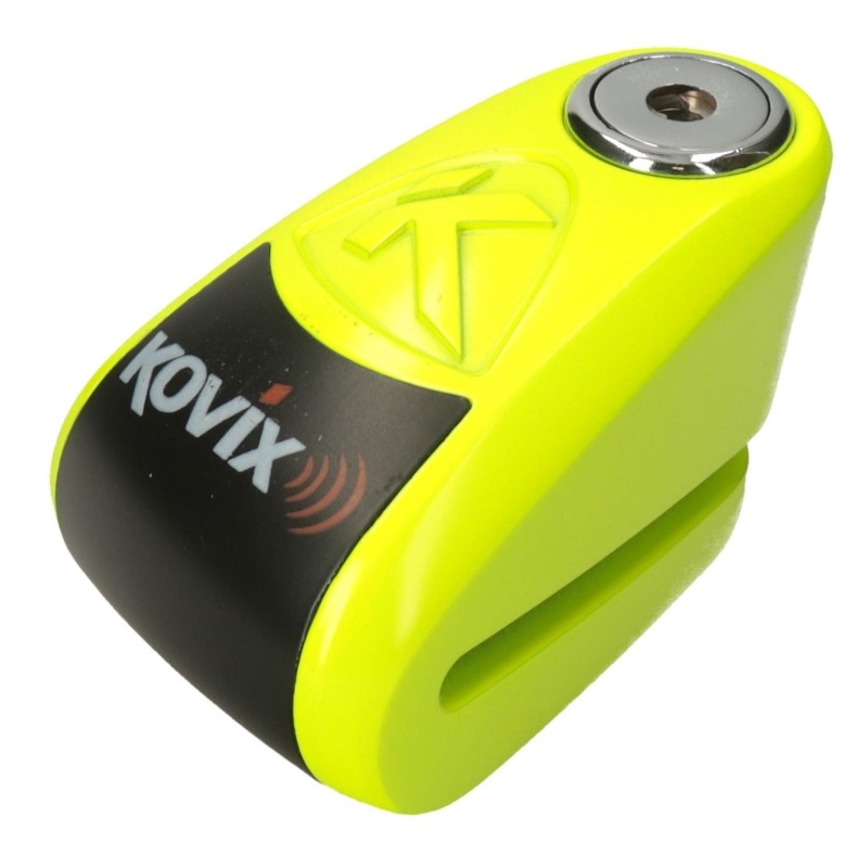 Blokada disk kočnice s alarmom KOVIX KAZ10 fluo žuta