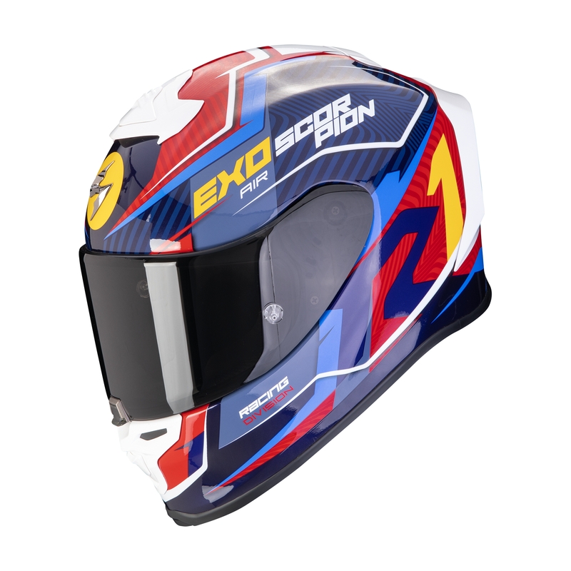 Integralna motociklistička kaciga Scorpion EXO-R1 EVO AIR COUP plavo-crveno-žuta rasprodaja