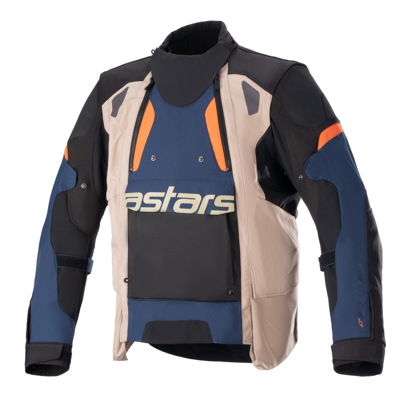 Alpinestars Halo Drystar motociklistička jakna tamnoplava-kaki-narančasta-crna
