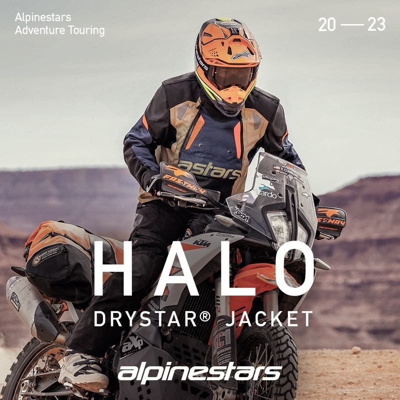 Alpinestars Halo Drystar motociklistička jakna tamnoplava-kaki-narančasta-crna
