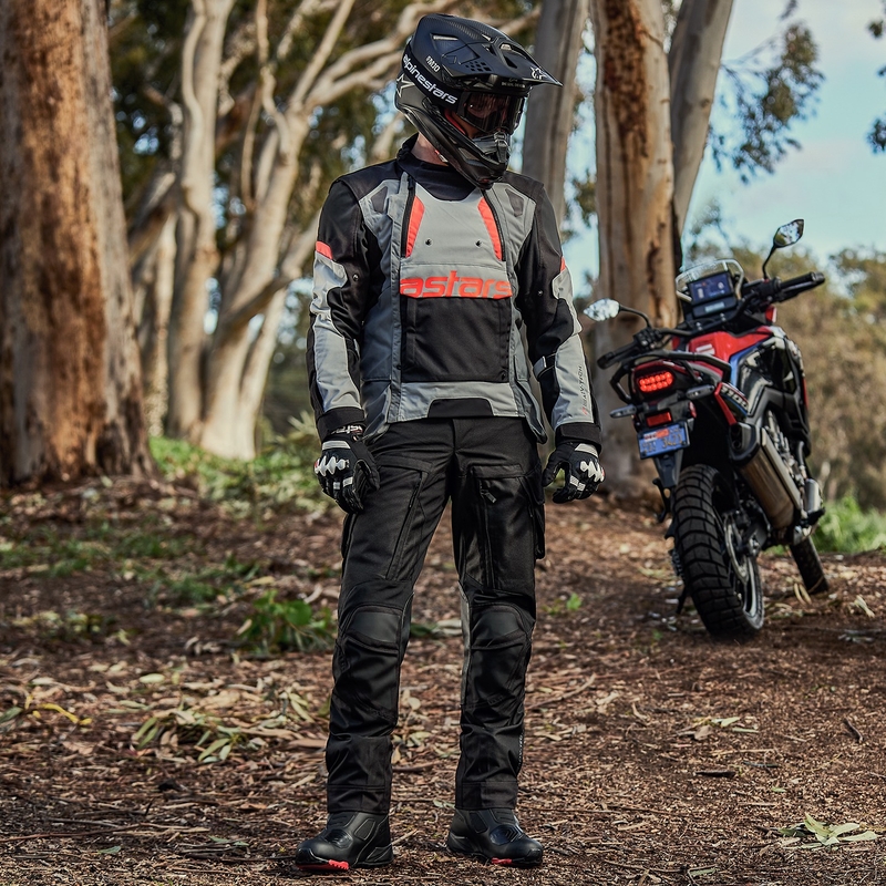 Alpinestars Halo Drystar motociklistička jakna svijetlo siva-tamno siva-crna-fluo crvena