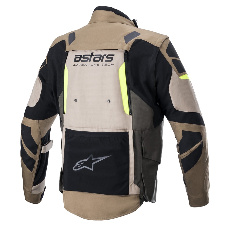 Alpinestars Halo Drystar motociklistička jakna kaki-bež-fluo žuta