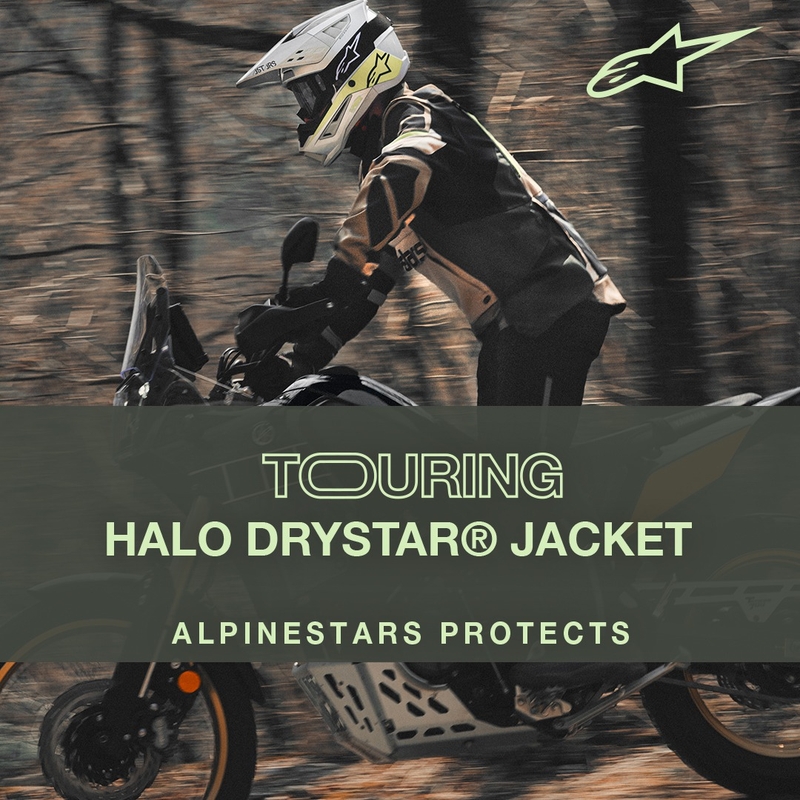 Alpinestars Halo Drystar motociklistička jakna kaki-bež-fluo žuta
