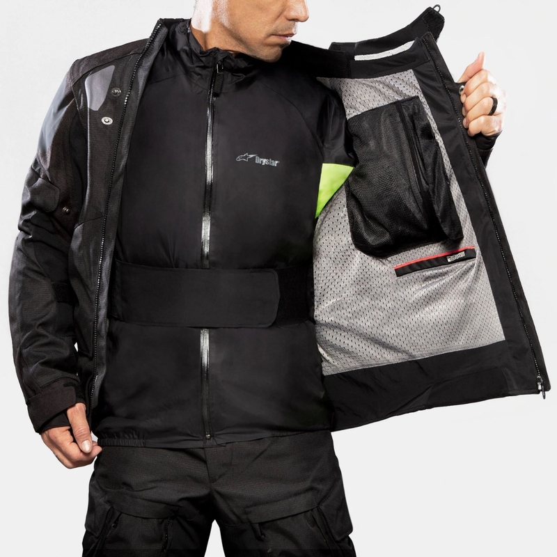 Alpinestars Halo Drystar motociklistička jakna kaki-bež-fluo žuta