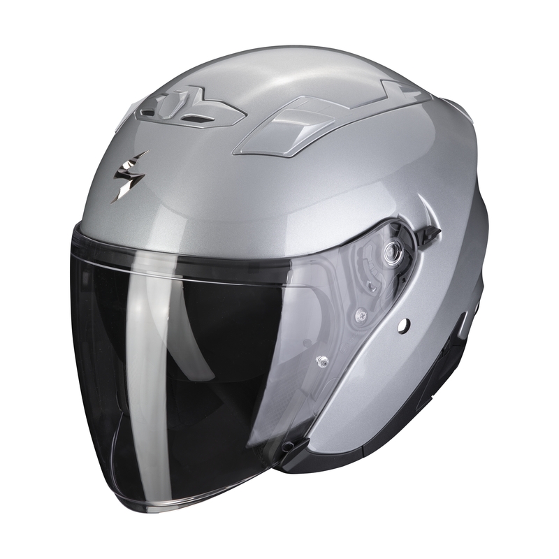 Otvorena motociklistička kaciga SCORPION EXO-230 Puno srebro