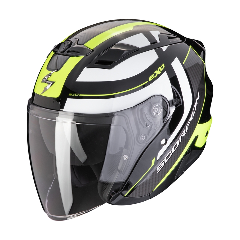 Otvorena motoristička kaciga SCORPION EXO-230 PUL crno-fluo žuta rasprodaja