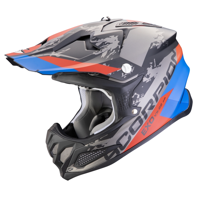 Scorpion VX-22 Air CX motocross kaciga mat crno-plavo-crvena rasprodaja