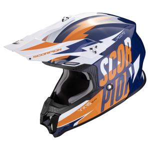 Scorpion VX-16 EVO AIR Slanter motocross kaciga plavo-narančasta