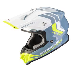 Scorpion VX-16 EVO AIR Fusion plavo-fluo žuta kaciga za motocross