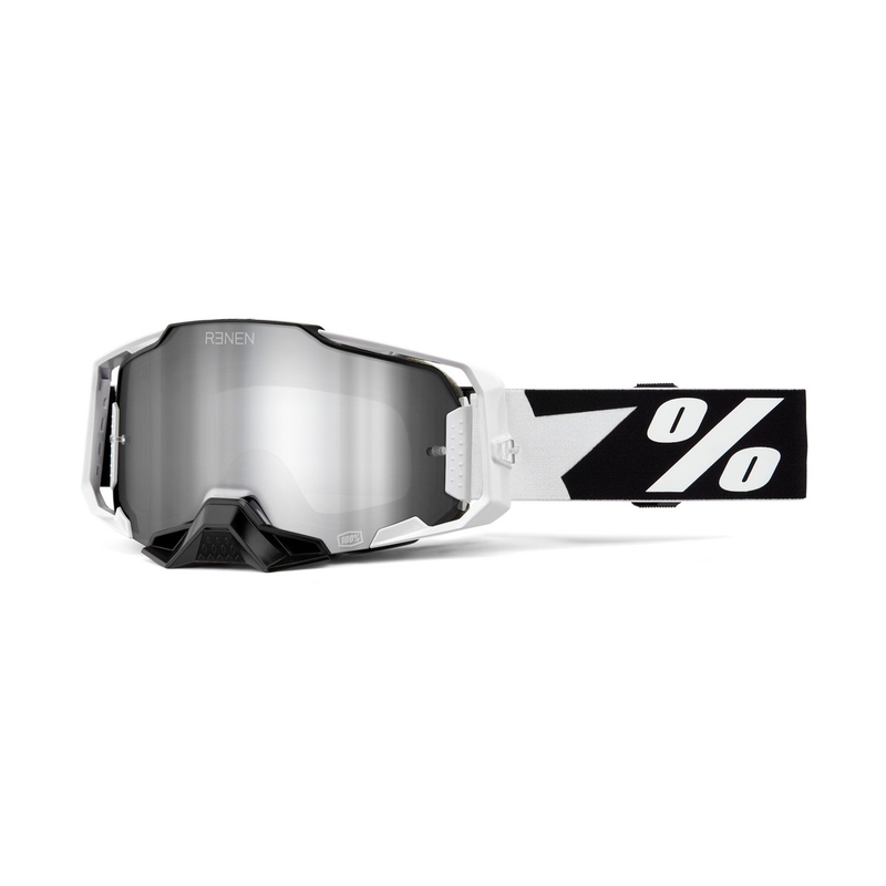 Naočale za motocross 100% - SAD ARMEGA Renen srebrni pleksiglas