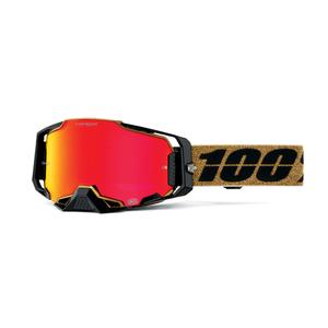 Motocross naočale 100% - USA ARMEGA GLORY - Hyper crveni pleksiglas