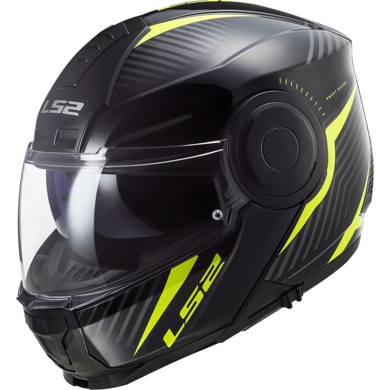 Motociklistička kaciga na preklop LS2 FF902 Scope Skid crno-fluo žuta - II. kvaliteta