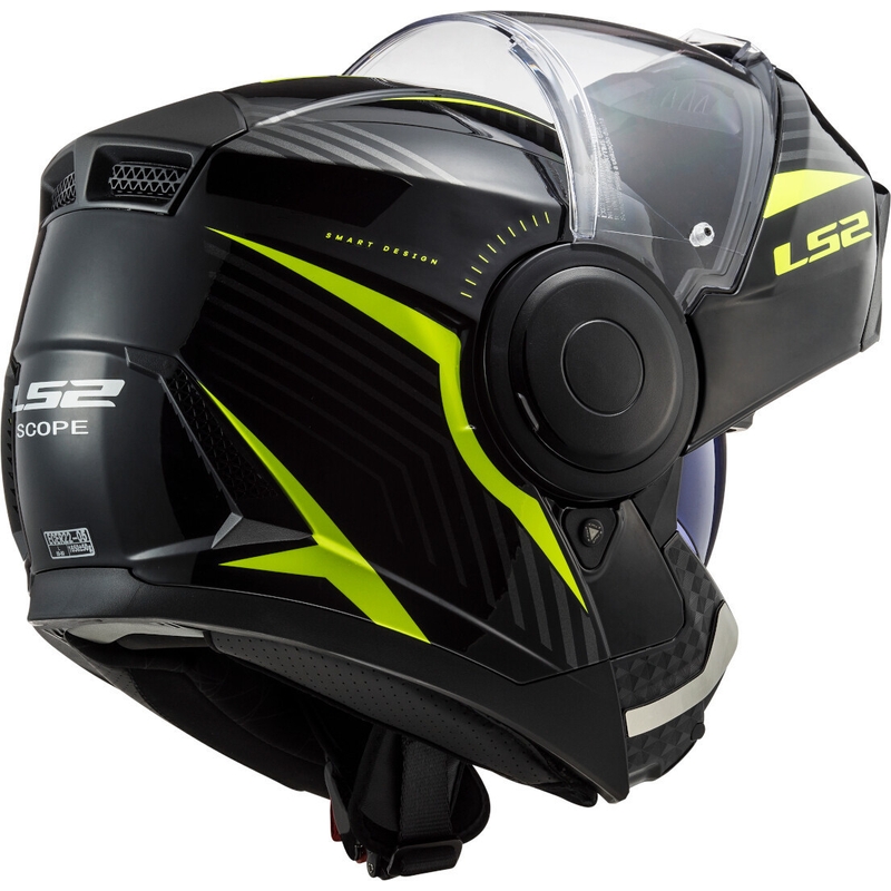 Motociklistička kaciga na preklop LS2 FF902 Scope Skid crno-fluo žuta - II. kvaliteta