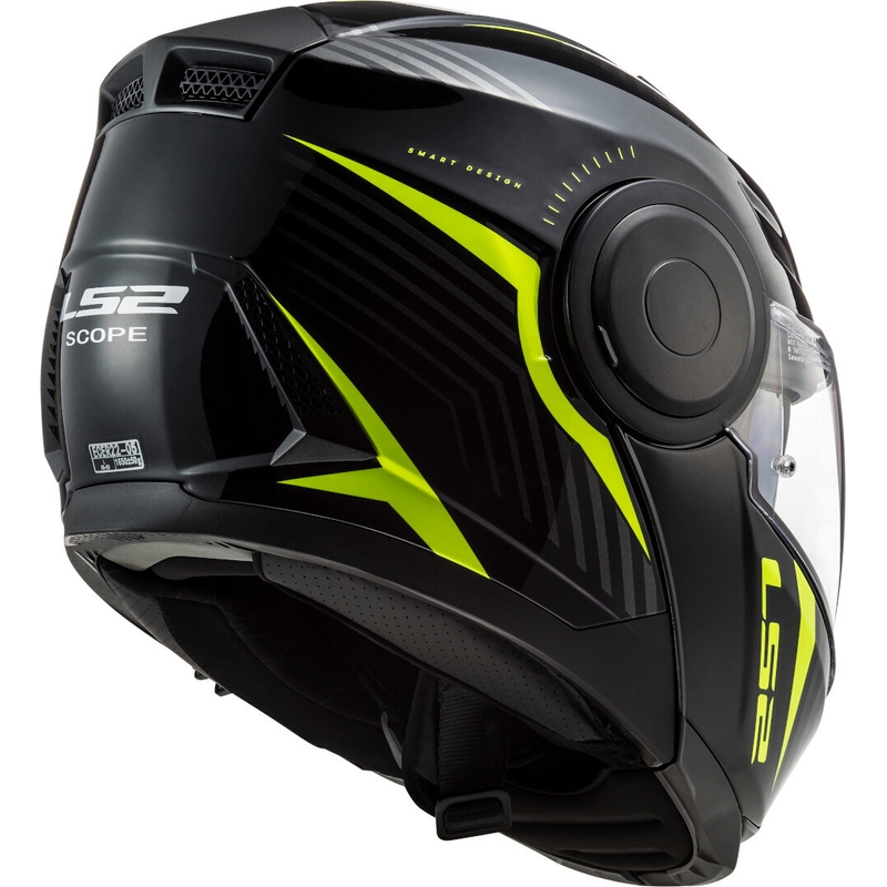 Motociklistička kaciga na preklop LS2 FF902 Scope Skid crno-fluo žuta - II. kvaliteta