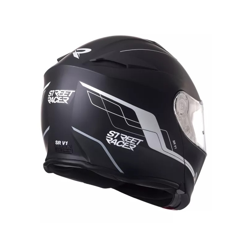 Motociklistička kaciga na preklop Street Racer SR V1 crno-bijela - II. kvaliteta