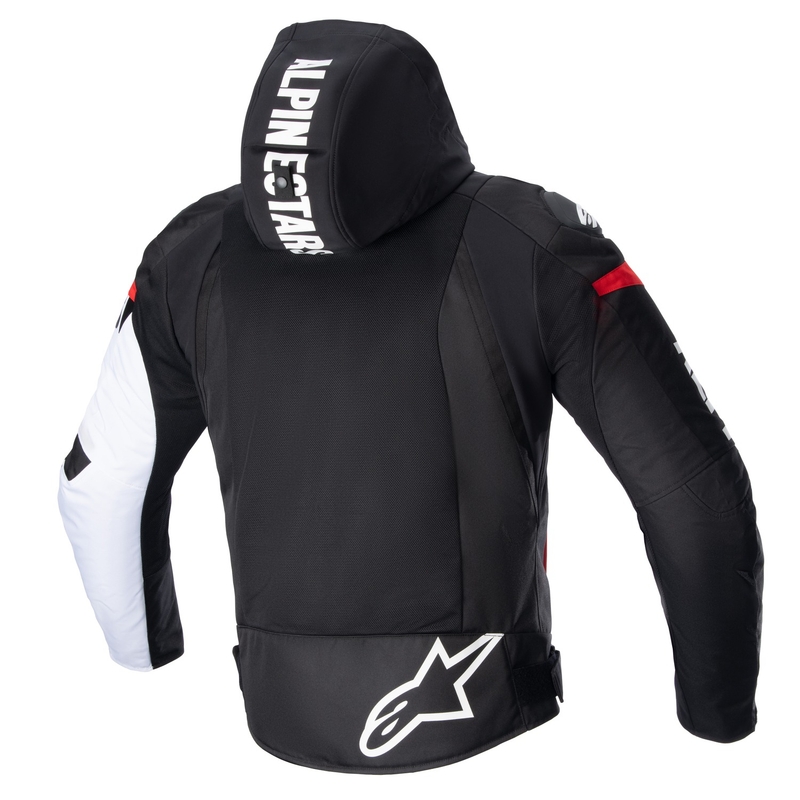 Alpinestars Zaca Air Vodootporna motociklistička jakna crno-bijelo-fluo crvena