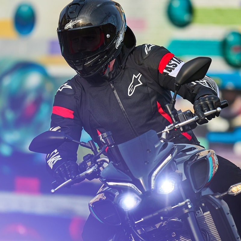 Alpinestars Zaca Air Vodootporna motociklistička jakna crno-bijelo-fluo crvena