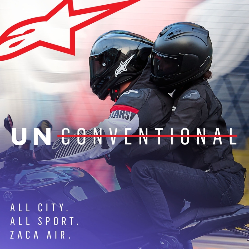 Alpinestars Zaca Air Vodootporna motociklistička jakna crno-bijelo-fluo crvena