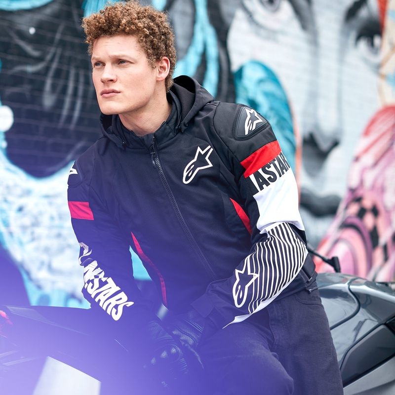 Alpinestars Zaca Air Vodootporna motociklistička jakna crno-bijelo-fluo crvena