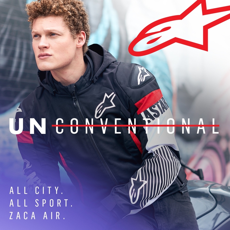 Alpinestars Zaca Air Vodootporna motociklistička jakna crno-bijelo-fluo crvena