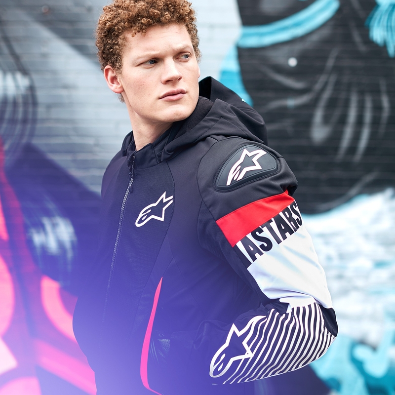 Alpinestars Zaca Air Vodootporna motociklistička jakna crno-bijelo-fluo crvena