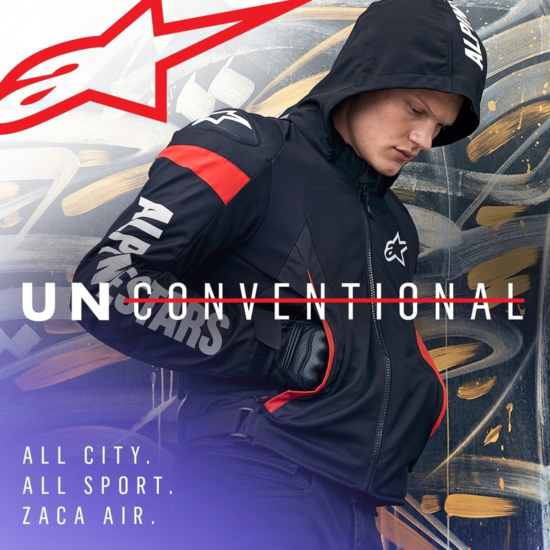 Alpinestars Zaca Air Vodootporna motociklistička jakna crno-bijelo-fluo crvena