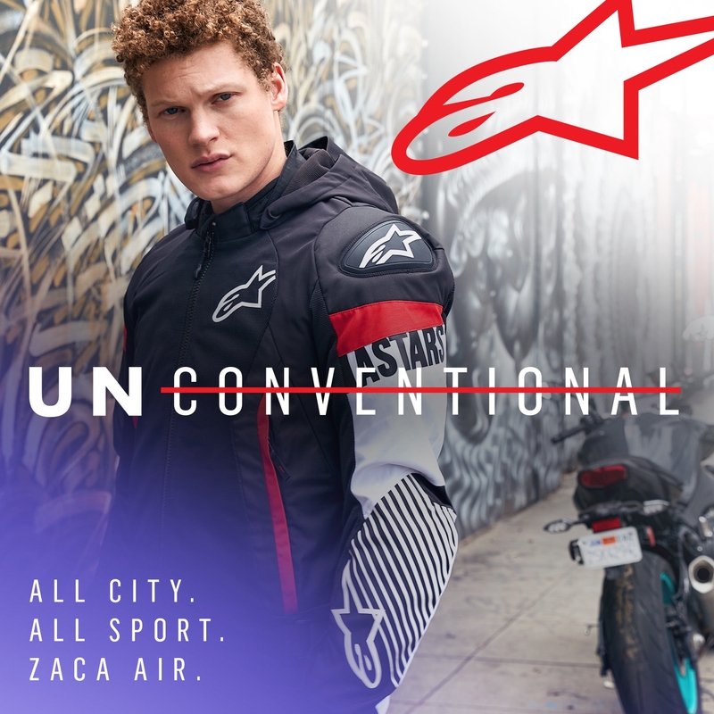 Alpinestars Zaca Air Vodootporna motociklistička jakna crno-bijelo-fluo crvena