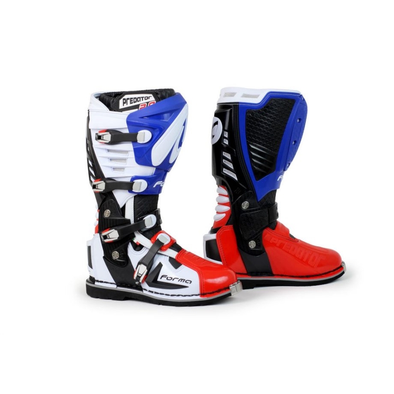Motorističke čizme Forma Predator 2.0 bijelo-plavo-crvene