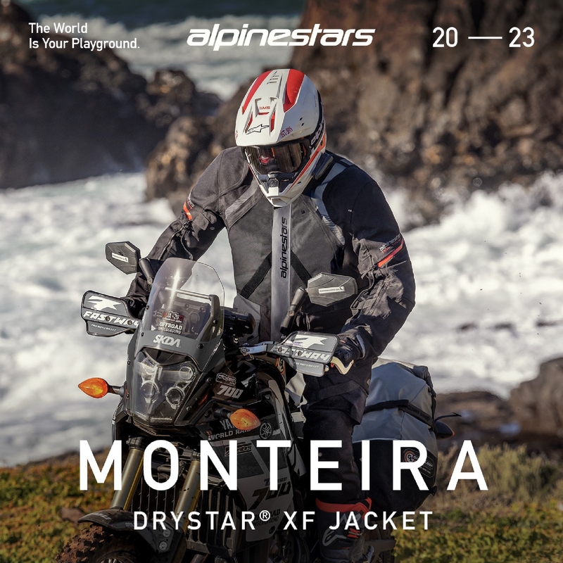 Alpinestars Monteira Drystar XF motociklistička jakna tamno sivo-crno-crvena