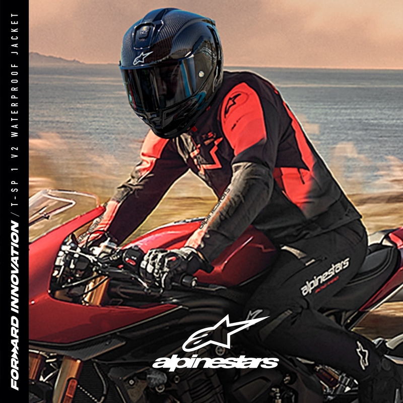 Motociklistička jakna Alpinestars T-SP 1 2 Vodootporna crna-fluo crvena