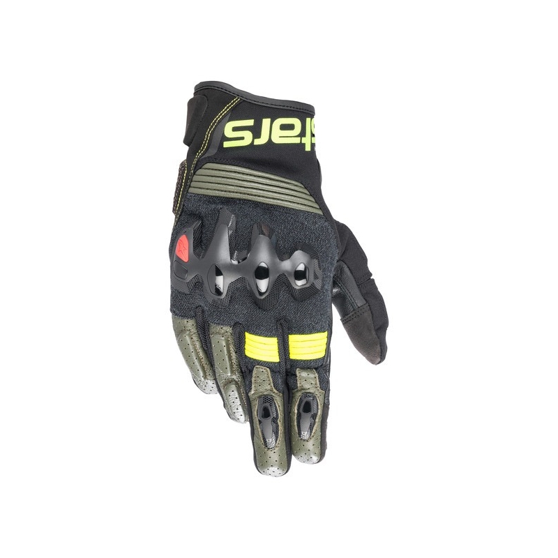 Alpinestars Halo motociklističke rukavice crno-zeleno-fluo žute