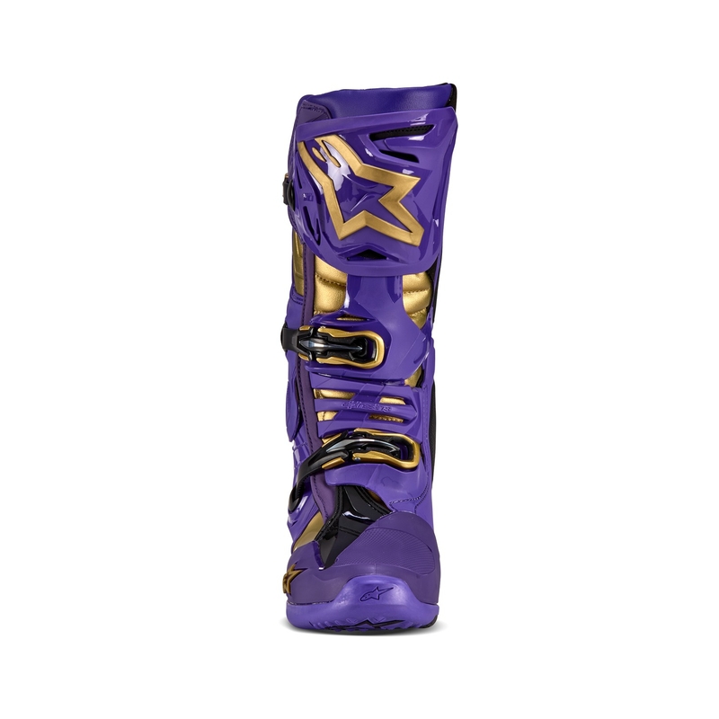 Alpinestars Tech 10 Limited Edition Champ ljubičasto-zlatne motociklističke čizme