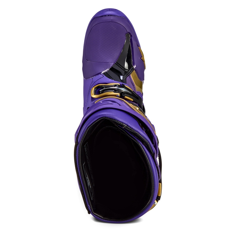 Alpinestars Tech 10 Limited Edition Champ ljubičasto-zlatne motociklističke čizme