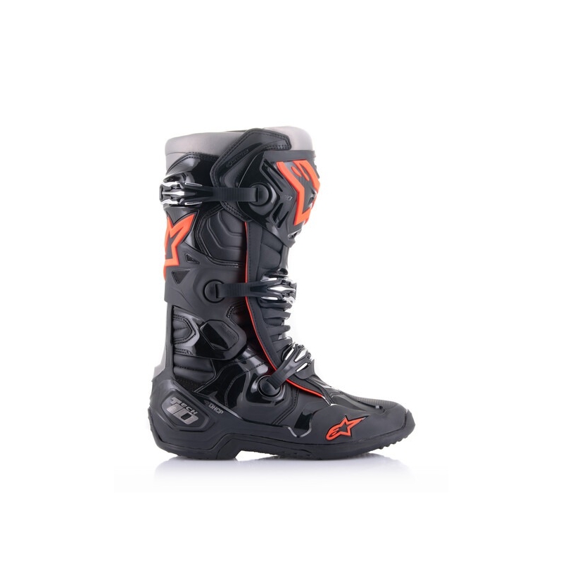Motorističke čizme Alpinestars Tech 10 crno-fluo crveno-sive