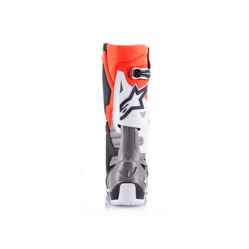 Alpinestars Tech 10 motorističke čizme narančasto-žuto-ljubičasto-bijelo-crno