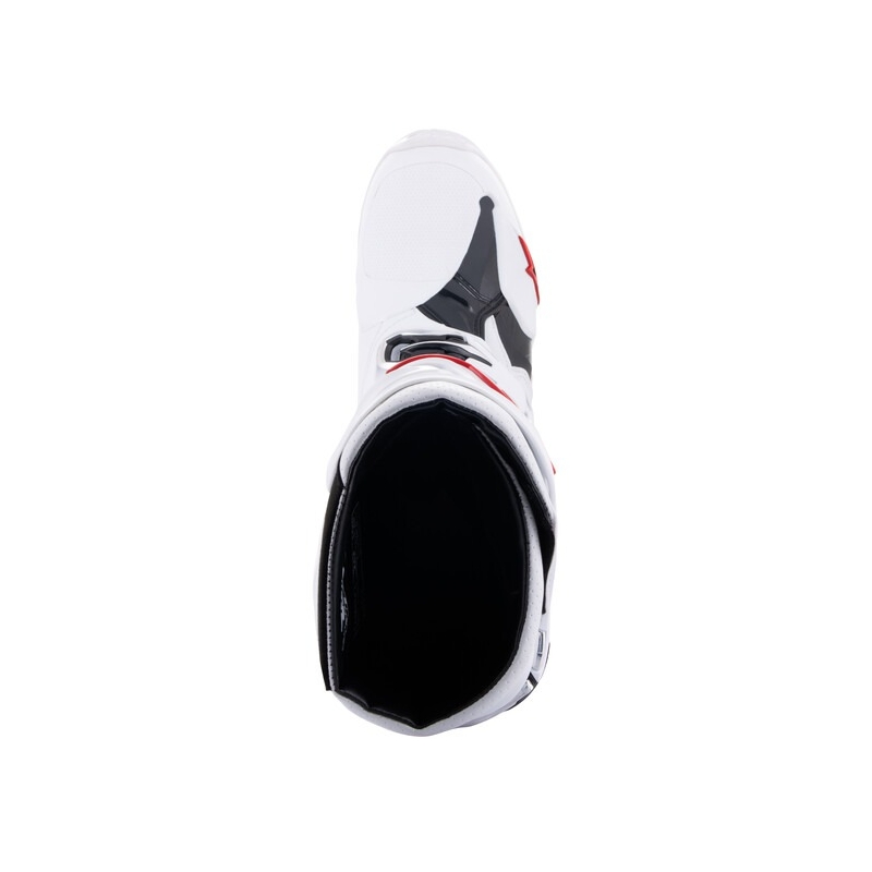 Alpinestars Tech 10 Supervented motociklističke čizme perforirane bijelo-crveno-crne