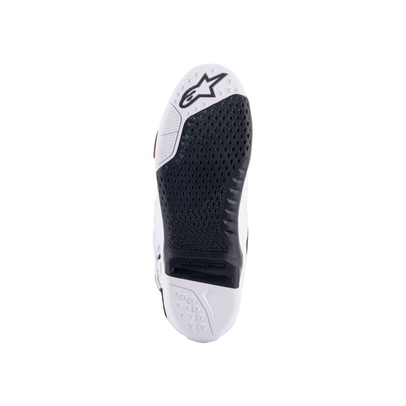 Alpinestars Tech 10 Supervented motociklističke čizme perforirane bijelo-crveno-crne