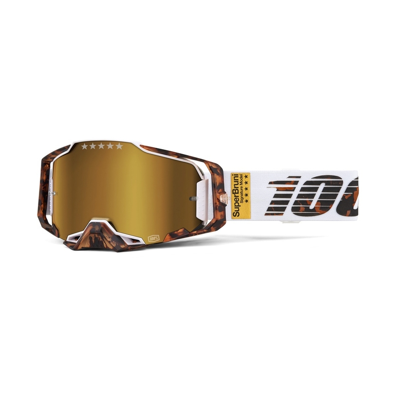 Motocross naočale 100% - USA ARMEGA Bruni Special gold plexiglass